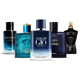 Zestaw 5 perfum męskich – Sauvage, Versace, Acqua di Giò, Chanel i JPG