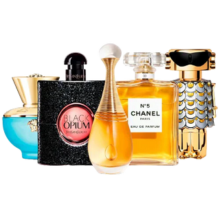 Zestaw 5 perfum damskich – Versace, Black Opium, J'adore, Chanel i Fame
